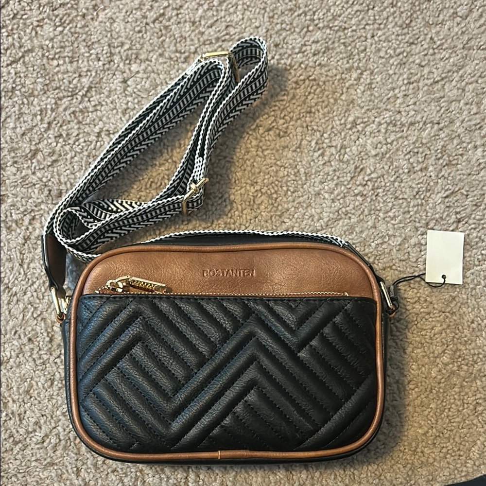 Black and Brown Crossbody Bag